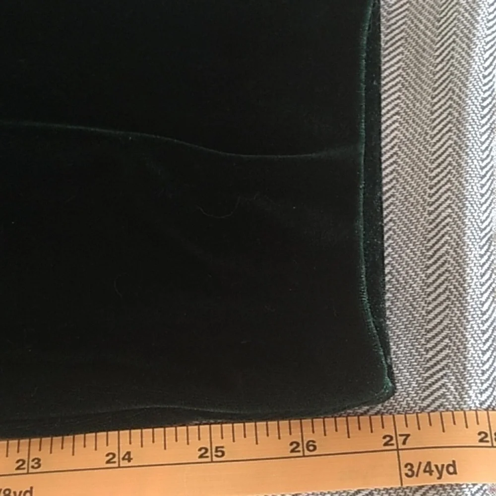 Valenti Women's Size Small Forest/Hunter Green Velvet Pull On Pants *Altered* - Picture 11 of 13